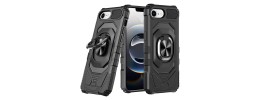 For iPhone 16E (E edition) / SE4 (2025) CHROME HQ Rotational Magnetic Ring Hybrid - Desert Titanium
