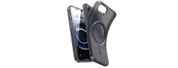 For iPhone 16E (E edition) / SE4 (2025) Car Mount with 2-Ring Stand Hybrid Case - Gray
