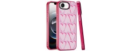 For iPhone 16E (E edition) / SE4 (2025) Double Layer Design IMD TPU Case - Cute Hearts