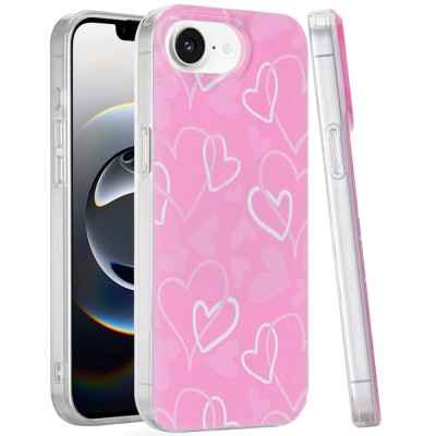 For iPhone 16E (E edition) / SE4 (2025) Double Layer Design IMD
 TPU Case - I Love You