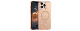 For iPhone 16E (E edition) / SE4 (2025) Glitter Magnetic Circle All-Around Diamond Thick TPU with Camera Protection - Gold