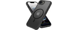 For iPhone 16E (E edition) / SE4 (2025) Spread Love Glitter Shimmer Diamond Edged Hybrid Case - Black