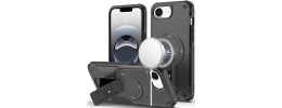 For iPhone 16E (E edition) / SE4 (2025) Sturdy Bracket Kickstand Magnetic Hybrid - Black