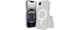 For iPhone 16E / SE4 [Magnetic Circle] Smooth Safe Matte Feel  Hybrid Case - Clear