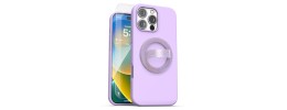 For iPhone 16E / SE4 [Magnetic Circle] Smooth Safe Matte Feel  Hybrid Case - Light Purple