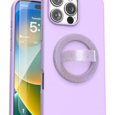 For iPhone 16E / SE4 [Magnetic Circle] Smooth Safe Matte Feel  Hybrid Case - Light Purple