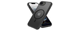 For iPhone 16E / SE4 PURE Transparent [Magnetic Circle] High Quality Ultra Thick Hybrid - Black