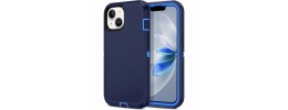 For iPhone 16E / SE4 Ring Magnetic Kickstand Hybrid Case Cover - Blue