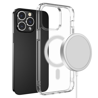 For iPhone 16E / SE4 Thick Transparent [Magnetic Circle] Shockproof Hybrid - Clear