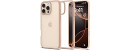 For iPhone 16E / SE4 Utter Tough Metal Ring Movable Camera Window Hybrid Case Cover - Rose Gold