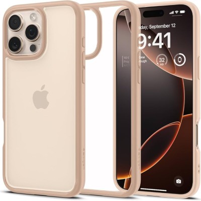 For iPhone 16E / SE4 Utter Tough Metal Ring Movable Camera Window Hybrid Case Cover - Rose Gold