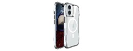 For iPhone 16E / SE4 Utter Tough Metal Ring Movable Camera Window Hybrid Case Cover - Silver