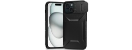 For iPhone 17 Acrylic Tough 2.5mm Transparent ShockProof Hybrid  Case Cover - Black