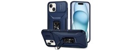 For iPhone 17 Acrylic Tough 2.5mm Transparent ShockProof Hybrid  Case Cover - Blue