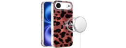 For iPhone 17 Air [Magnetic] Double Layer Design IMD Case  Beauty Leopard