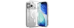 For iPhone 17 Air CHROME HQ Rotational Magnetic Ring Hybrid - Clear