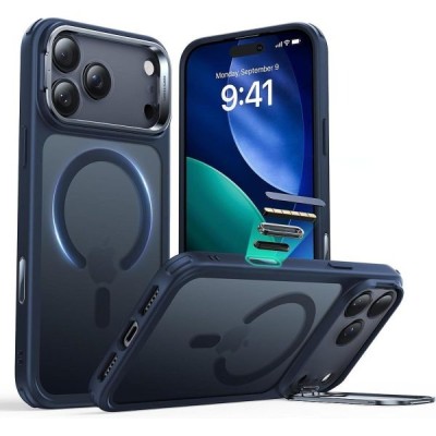 For iPhone 17 Air Classy Slick Chromed Around Hybrid Case Cover  Dark Blue