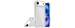 For iPhone 17 Air Colored Shockproof Transparent Hard PC TPU Hybrid Case Cover - Clear/Clear
