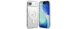 For iPhone 17 Air Diamond [Magnetic Circle] with CD Pattern Hybrid - White