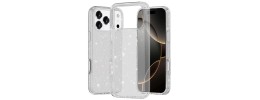 For iPhone 17 Air Glitter Ultra Thick 3mm Transparent Hybrid Case  Cover - Clear