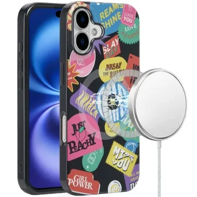 For iPhone 17 Air [Magnetic] Double Layer Design IMD Case  Fashion Rebel