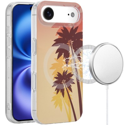 For iPhone 17 Air [Magnetic] Double Layer Design IMD Case  Coconut Palm