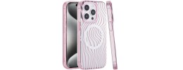 For iPhone 17 Air [Magnetic] Double Layer Design IMD Case -Wave  Pink Zebra Stripes