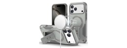 For iPhone 17 Air Sturdy Bracket Kickstand Magnetic Hybrid - Grey