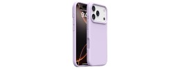 For iPhone 17 Beautiful Diamond Metallic Design Metal Chrome  Edged Hybrid - Purple