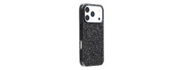 For iPhone 17 Butterfly Ornaments Diamond Bling Glitter Hybrid  Case - Black