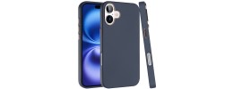 For iPhone 17 Classy Slick Chromed Around Hybrid Case Cover  Dark Blue