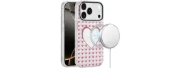 For iPhone 17 Pro Max [Magnetic] Double Layer Design IMD Case  Hearts
