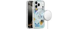 For iPhone 17 Pro Max [Magnetic] Double Layer Design IMD Case  Mulitcolor Floral