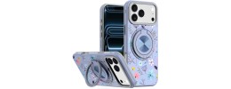 For iPhone 17 Diamond [Magnetic Circle] with CD Pattern Hybrid  Blue