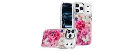 For iPhone 17 Epoxy Glitter Butterfly Ornaments Design HQ Metal  Buttons Hybrid - 5