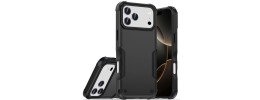 For iPhone 17 Pro Max Exquisite Tough Shockproof Hybrid Case  Cover - Black