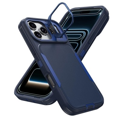 For iPhone 17 Exquisite Tough Shockproof Hybrid Case Cover - Blue
