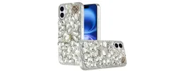 For iPhone 17 Full Diamond with Ornaments Case Cover - Crystal  Exquisite Garden