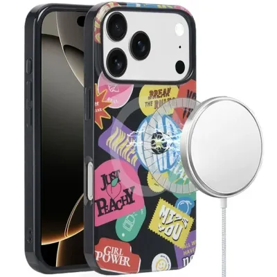 For iPhone 17 Pro Max [Magnetic] Double Layer Design IMD Case  Fashion Rebel