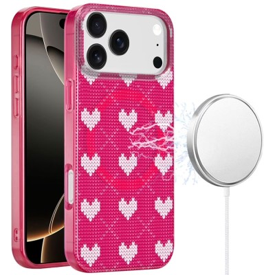For iPhone 17 [Magnetic] Double Layer Design IMD Case - Hearts