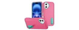 For iPhone 17 PEAK 3in1 Toughest Hybrid with Stand Cover Case  Teal/Hot Pink