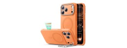 For iPhone 17 PEAK 3in1 Toughest Hybrid with Stand Cover Case - Cosmic Orange