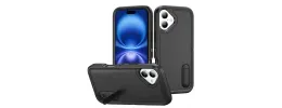For iPhone 17 PEAK 3in1 Toughest Hybrid with Stand Cover Case  Black/Blue