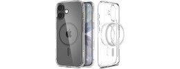 For iPhone 17 Pro Acrylic [Magnetic Circle] Tough 2.5mm  Transparent ShockProof Hybrid - Black