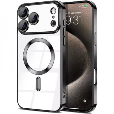 For iPhone 17 Pro CHROME HQ Rotational Magnetic Ring Hybrid  Clear