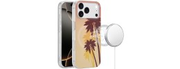 For iPhone 17 Pro [Magnetic] Double Layer Design IMD Case  Coconut Palm