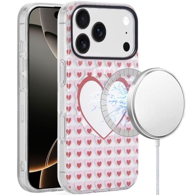 For iPhone 17 Pro [Magnetic] Double Layer Design IMD Case  Mulitcolor Floral