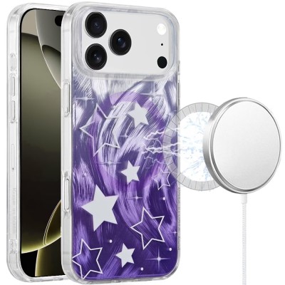 For iPhone 17 Pro [Magnetic] Double Layer Design IMD Case  Smiley Faces