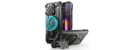 For iPhone 17 Pro Max Butterfly Moveable Grip Stand With Small  Diamonds Meta Buttons HQ Hybrid - Black