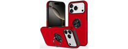 For iPhone 17 Pro Max CHIEF Oil Painted Magnetic Ring Stand  Hybrid Case Cover - Red